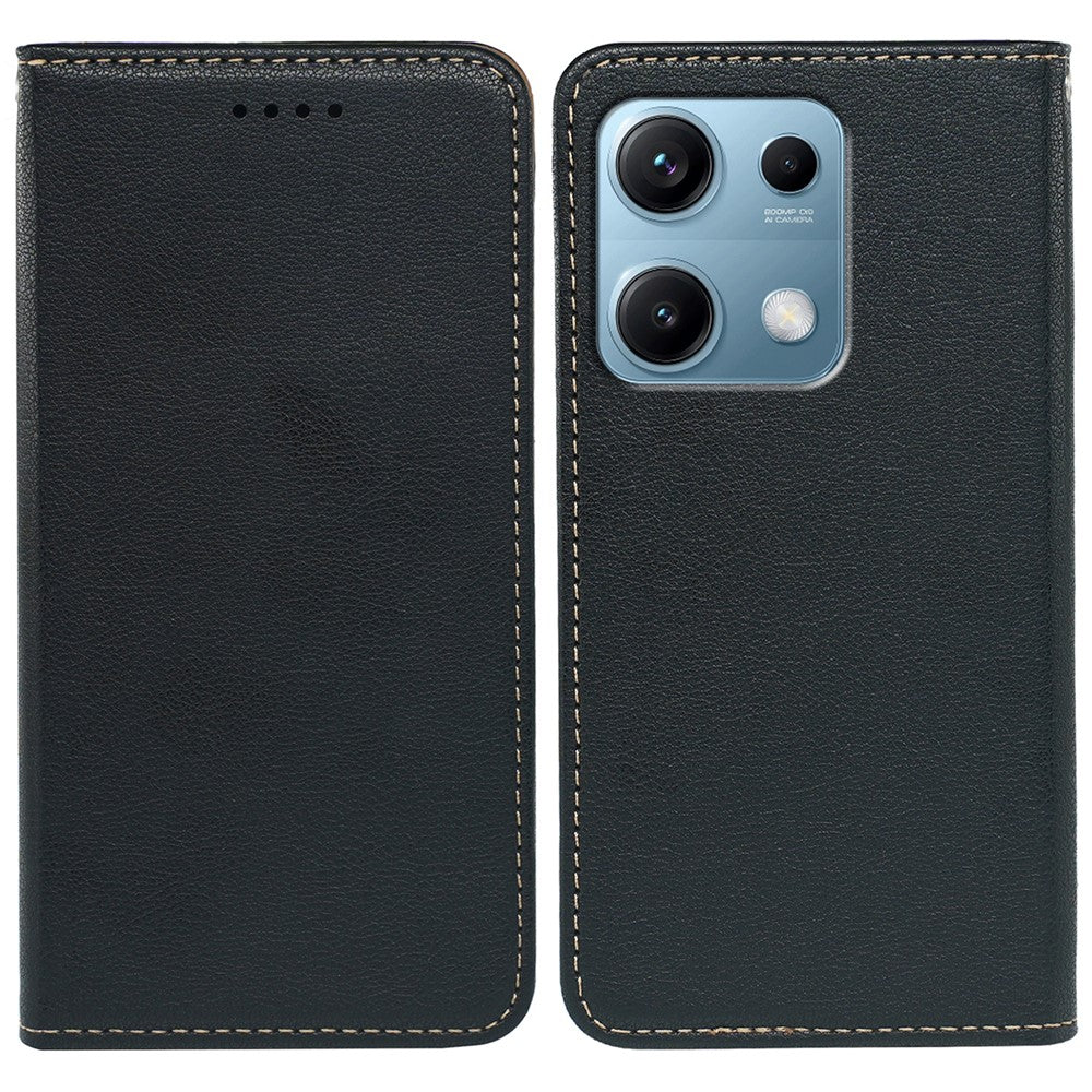 Xiaomi Redmi Note 14S 4G / Note 13 Pro 4G / Poco M6 Pro 4G-skal Plånbok RFID-blockerande lädermobilskal Stark magnetisk stängning