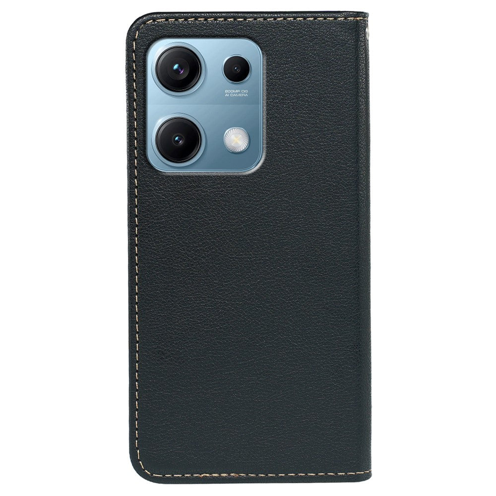 Xiaomi Redmi Note 14S 4G / Note 13 Pro 4G / Poco M6 Pro 4G-skal Plånbok RFID-blockerande lädermobilskal Stark magnetisk stängning