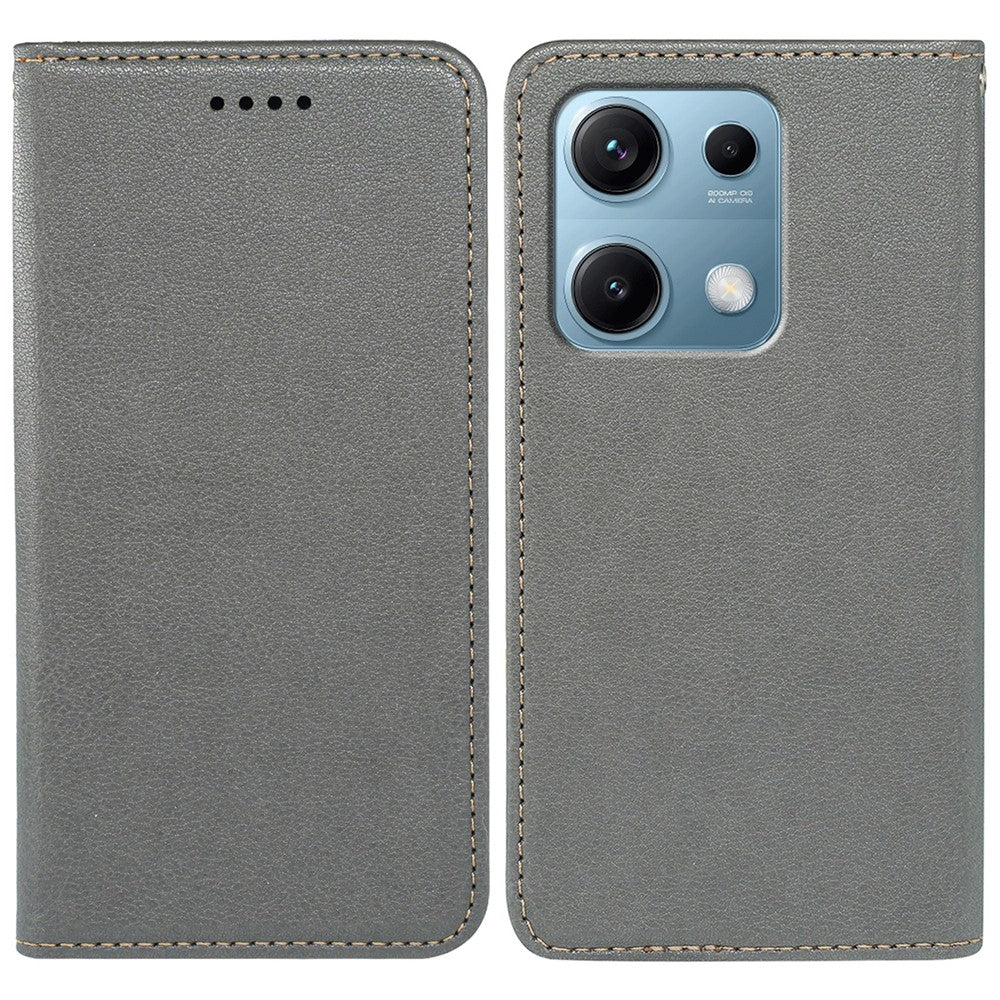 Xiaomi Redmi Note 14S 4G / Note 13 Pro 4G / Poco M6 Pro 4G-skal Plånbok RFID-blockerande lädermobilskal Stark magnetisk stängning
