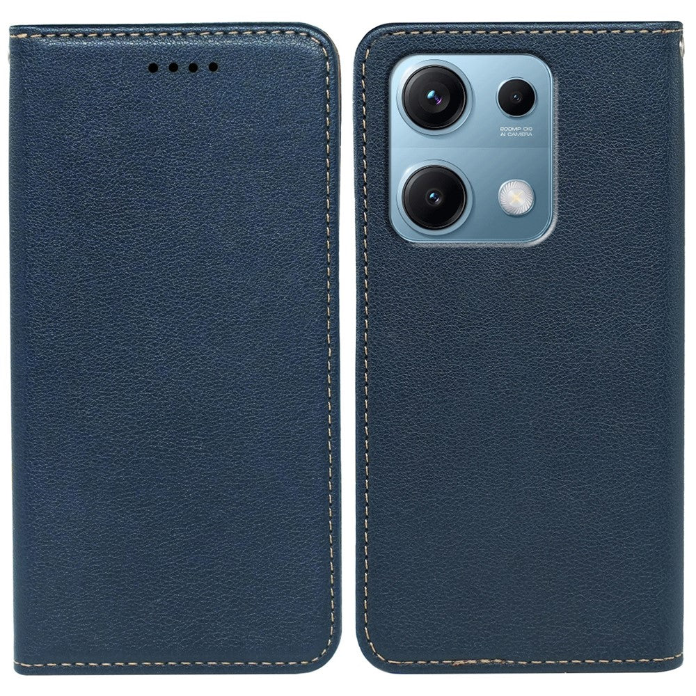 Xiaomi Redmi Note 14S 4G / Note 13 Pro 4G / Poco M6 Pro 4G-skal Plånbok RFID-blockerande lädermobilskal Stark magnetisk stängning