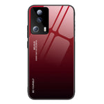 For Xiaomi 13 Lite / Civi 2 5G Gradient Hard Tempered Glass Case Soft TPU Frame PC Drop-Proof Phone Cover