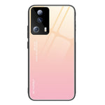 For Xiaomi 13 Lite / Civi 2 5G Gradient Hard Tempered Glass Case Soft TPU Frame PC Drop-Proof Phone Cover