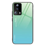 For Xiaomi 13 Lite / Civi 2 5G Gradient Hard Tempered Glass Case Soft TPU Frame PC Drop-Proof Phone Cover