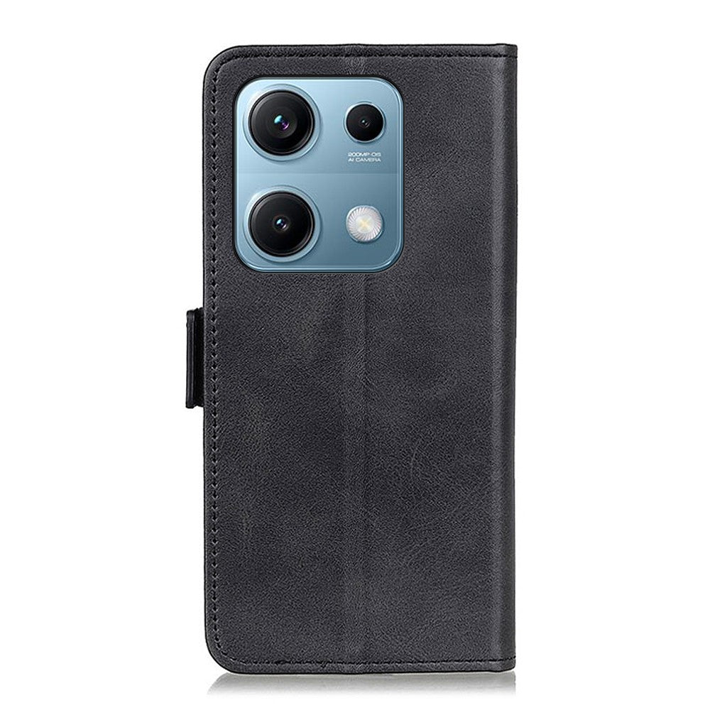 For Xiaomi Redmi Note 14S 4G Case Stand Cowhide Texture PU Leather Phone Cover