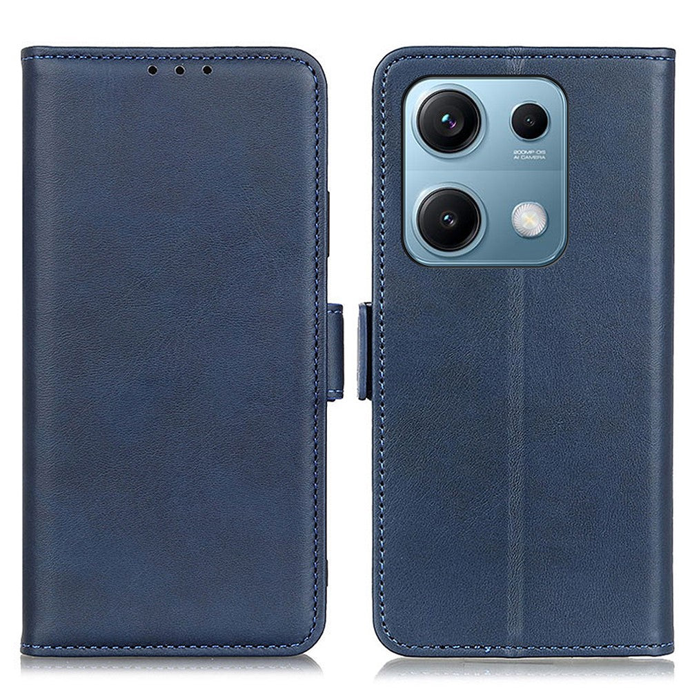For Xiaomi Redmi Note 14S 4G Case Stand Cowhide Texture PU Leather Phone Cover