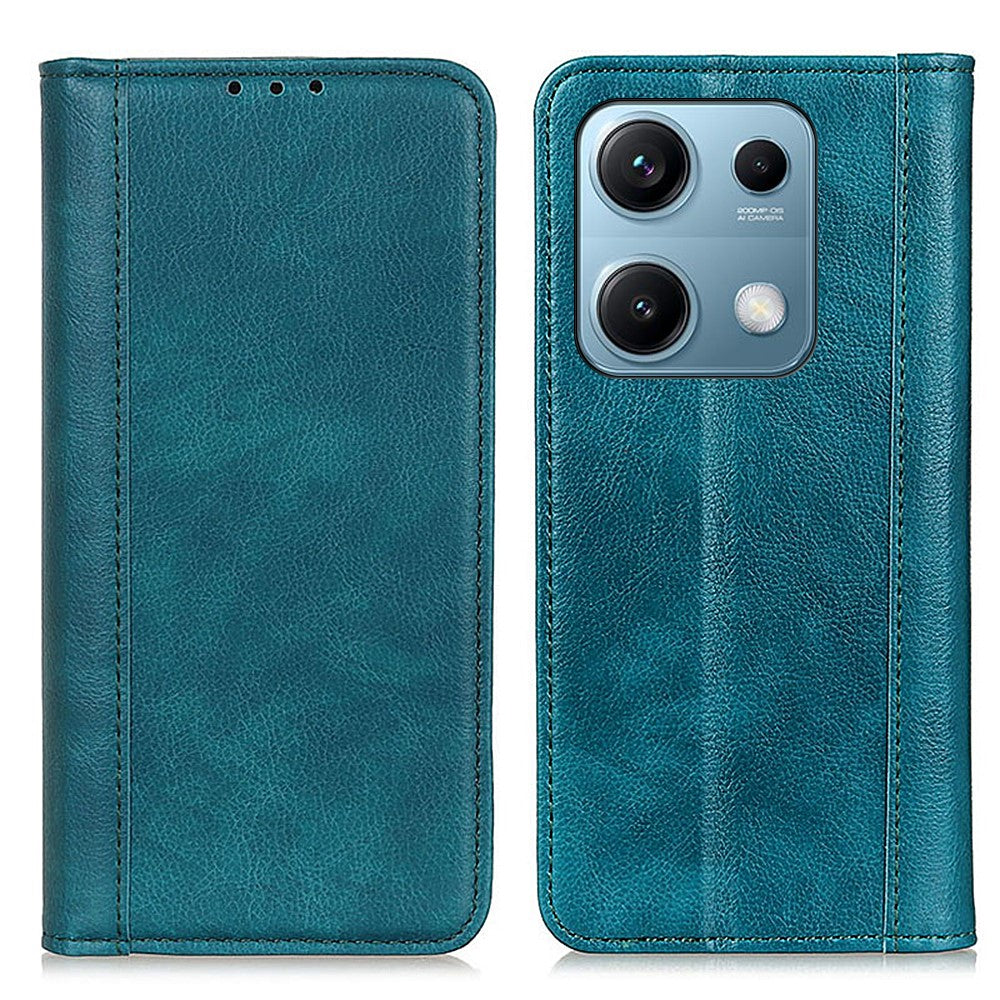 For Xiaomi Redmi Note 14S 4G Stand Case Split Leather Litchi Texture Wallet Phone Cover