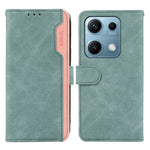 ABEEL For Xiaomi Redmi Note 14S 4G Case Color Splicing Leather Flip Phone Cover RFID Blocking