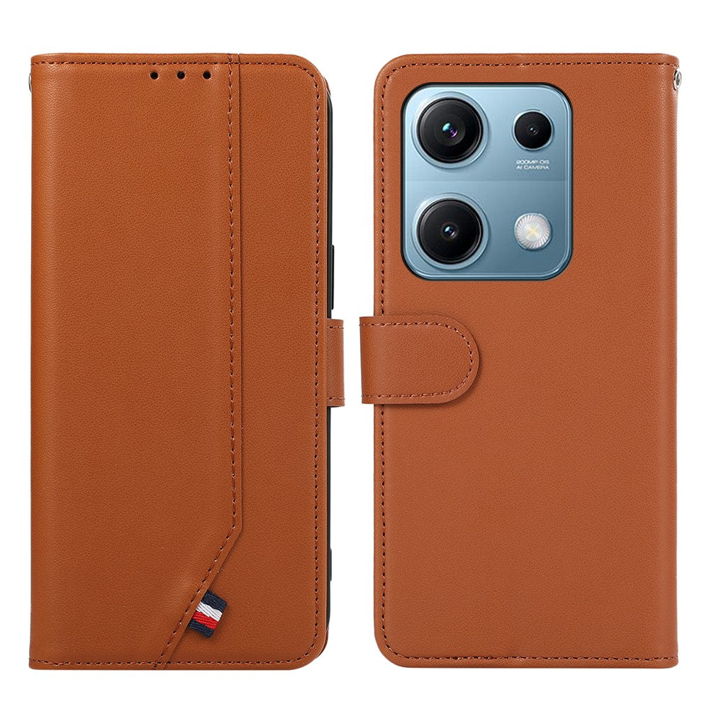 Xiaomi Redmi Note 14S 4G-skal RFID-blockerande läderfodral med fällbart lock