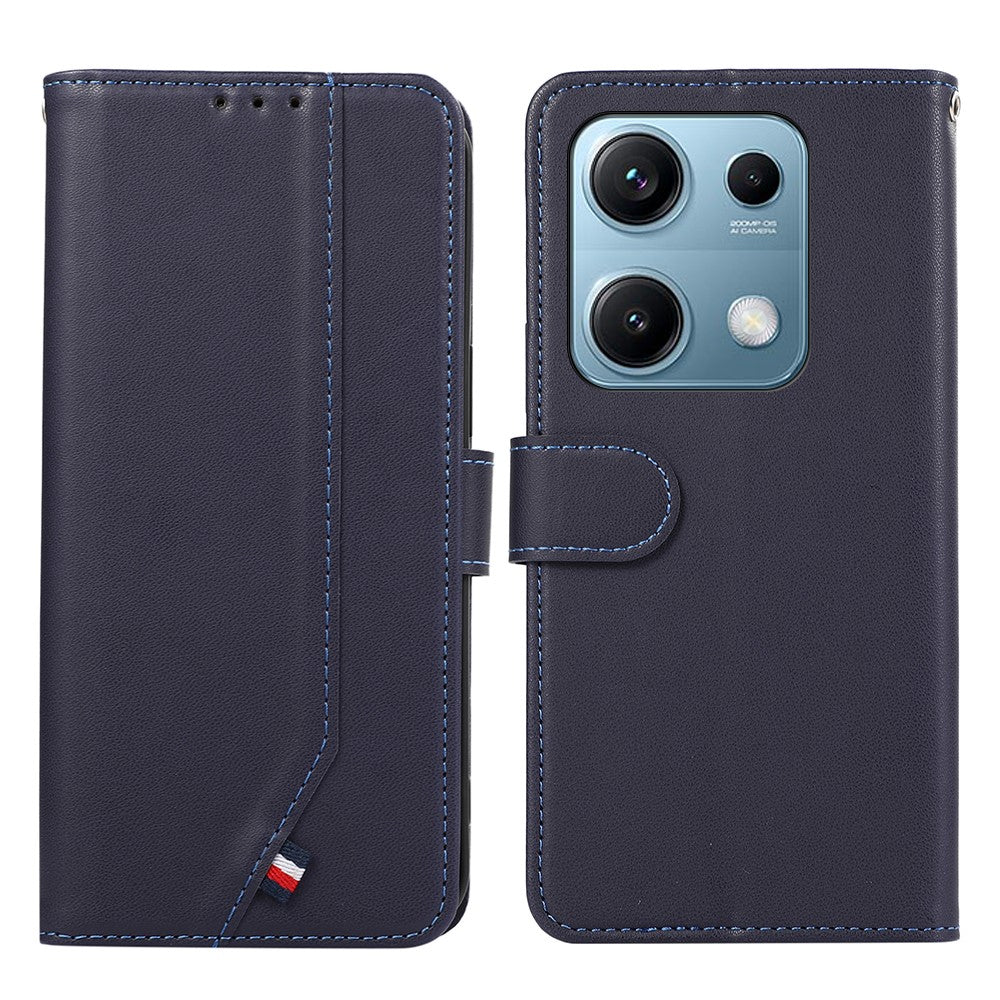 Xiaomi Redmi Note 14S 4G-skal RFID-blockerande läderfodral med fällbart lock