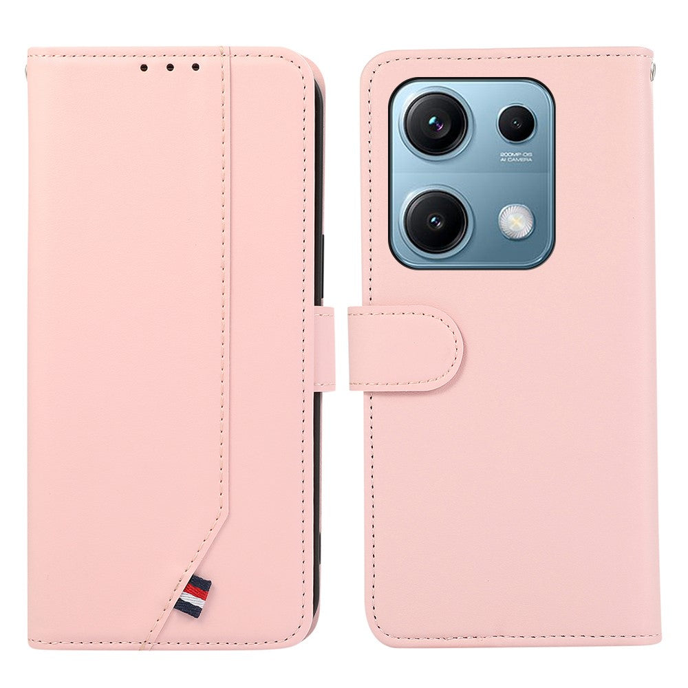 Xiaomi Redmi Note 14S 4G-skal RFID-blockerande läderfodral med fällbart lock