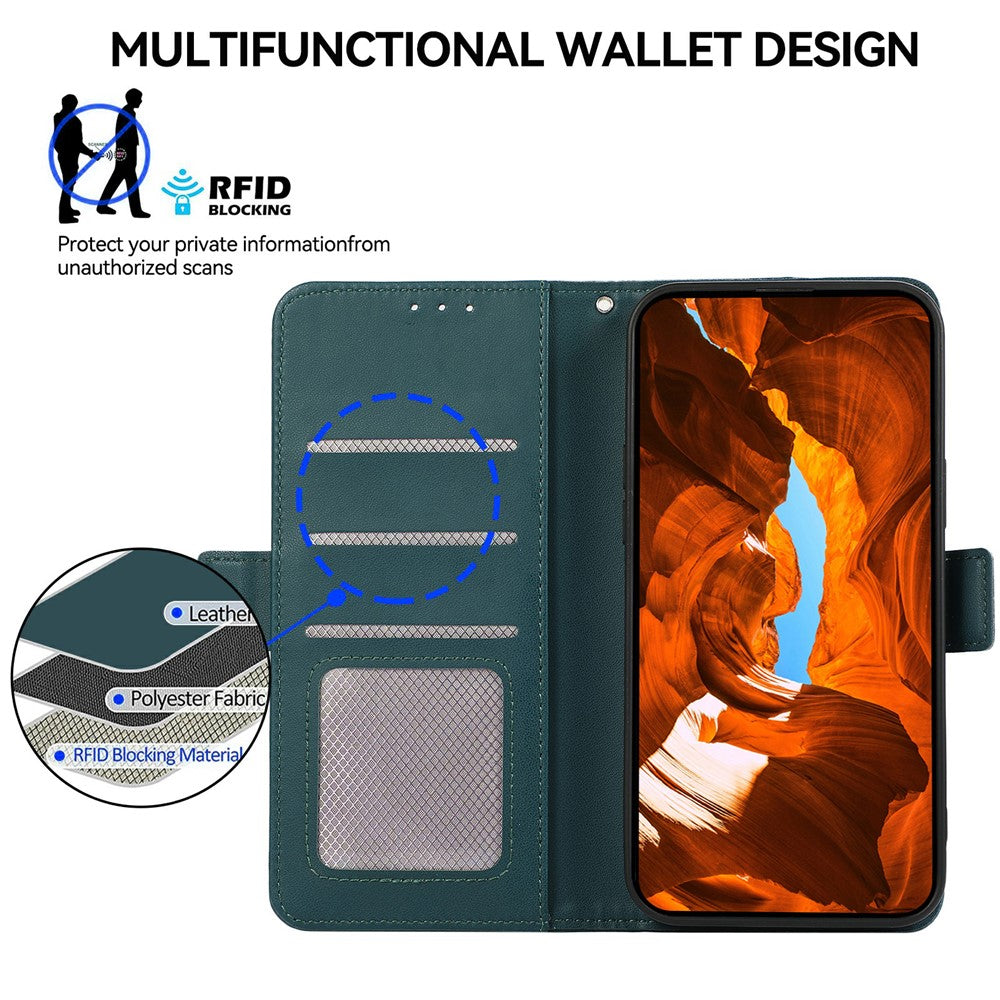 ABEEL For Xiaomi Redmi Note 14S 4G Case Leather Phone Cover with RFID Blocking Wallet