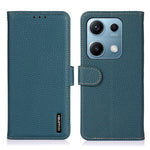 KHAZNEH For Xiaomi Redmi Note 14S 4G Case Genuine Cow Leather Flip Phone Cover
