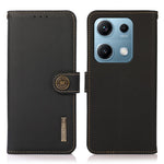KHAZNEH for Xiaomi Redmi Note 14S 4G Case Genuine Cow Leather RFID Blocking Wallet Phone Cover