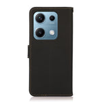 KHAZNEH for Xiaomi Redmi Note 14S 4G Case Genuine Cow Leather RFID Blocking Wallet Phone Cover