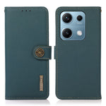 KHAZNEH for Xiaomi Redmi Note 14S 4G Case Genuine Cow Leather RFID Blocking Wallet Phone Cover