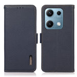KHAZNEH for Xiaomi Redmi Note 14S 4G Phone Case Genuine Cow Leather Cover RFID Blocking