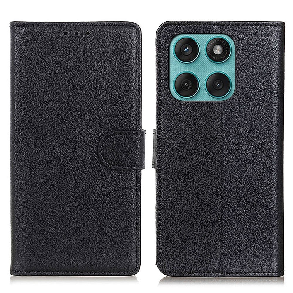 For Motorola Edge 60 5G / 60 Fusion 5G Wallet Case PU Leather Phone Cover Litchi Texture