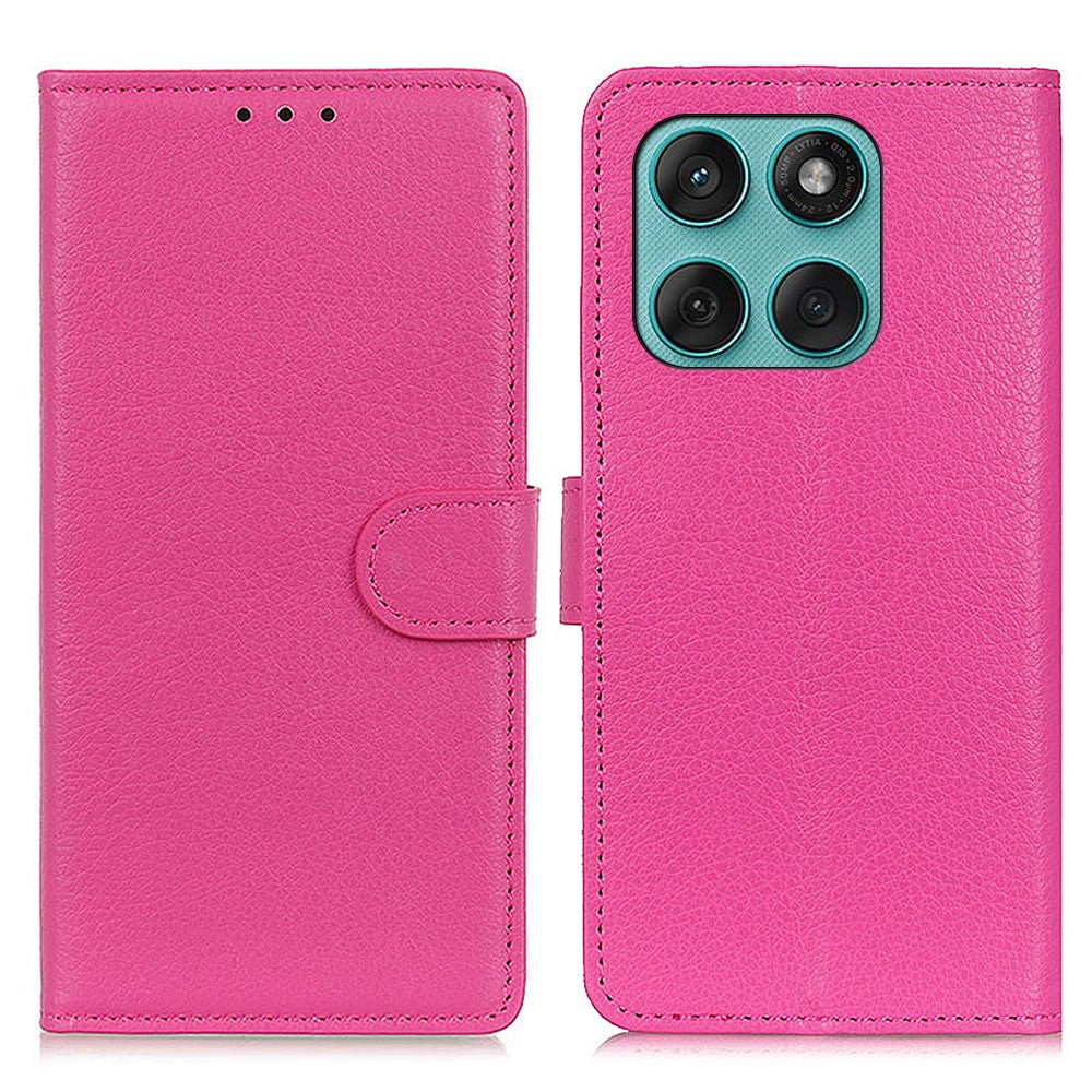 For Motorola Edge 60 5G / 60 Fusion 5G Wallet Case PU Leather Phone Cover Litchi Texture