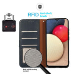 KHAZNEH For Xiaomi Redmi Note 14S 4G Case RFID Blocking Wallet Litchi Texture PU Leather Phone Cover