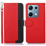 KHAZNEH For Xiaomi Redmi Note 14S 4G Case RFID Blocking Wallet Litchi Texture PU Leather Phone Cover