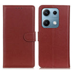 Xiaomi Redmi Note 14S 4G Plånboksfodral PU-läder mobilfodral Litchitextur