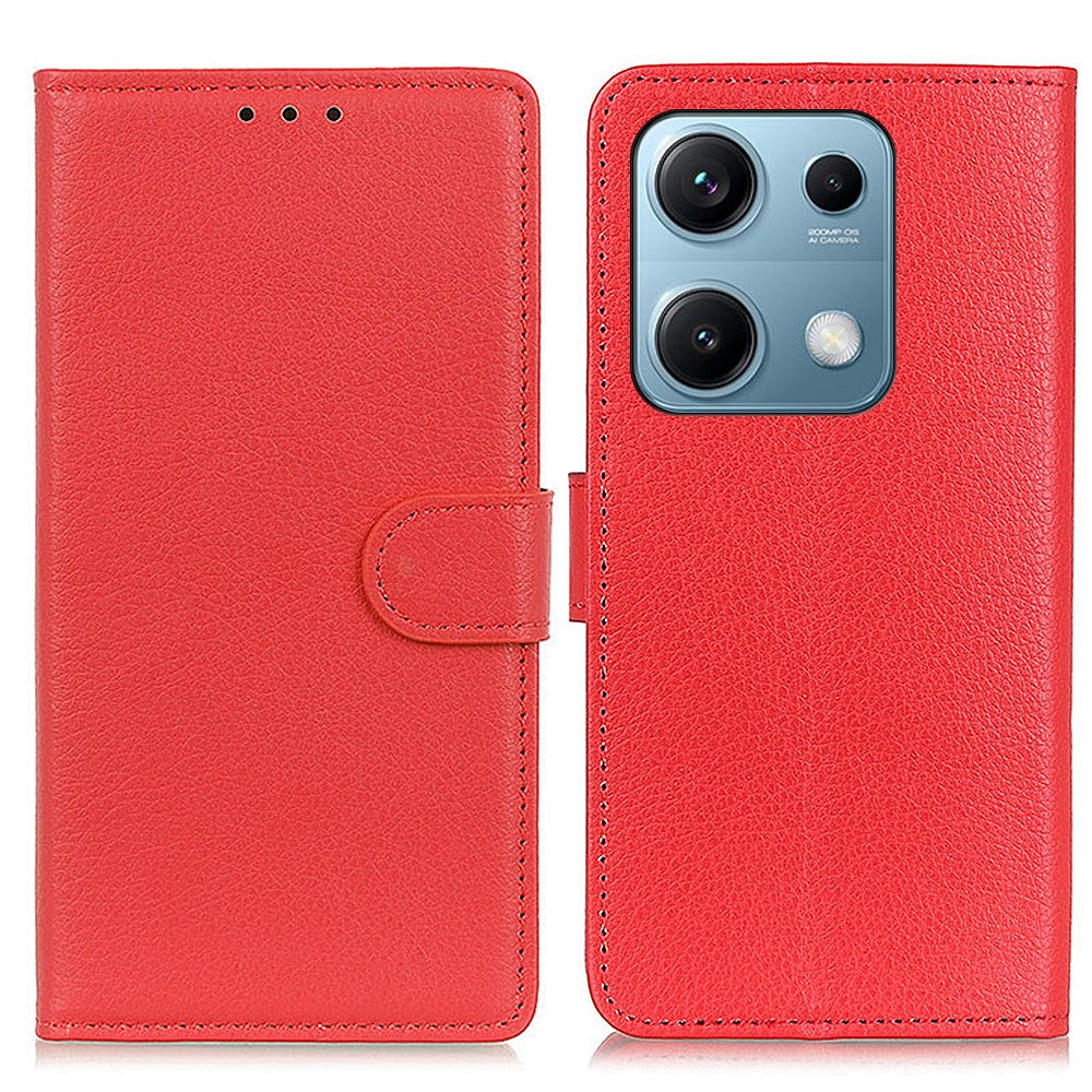 Xiaomi Redmi Note 14S 4G Plånboksfodral PU-läder mobilfodral Litchitextur