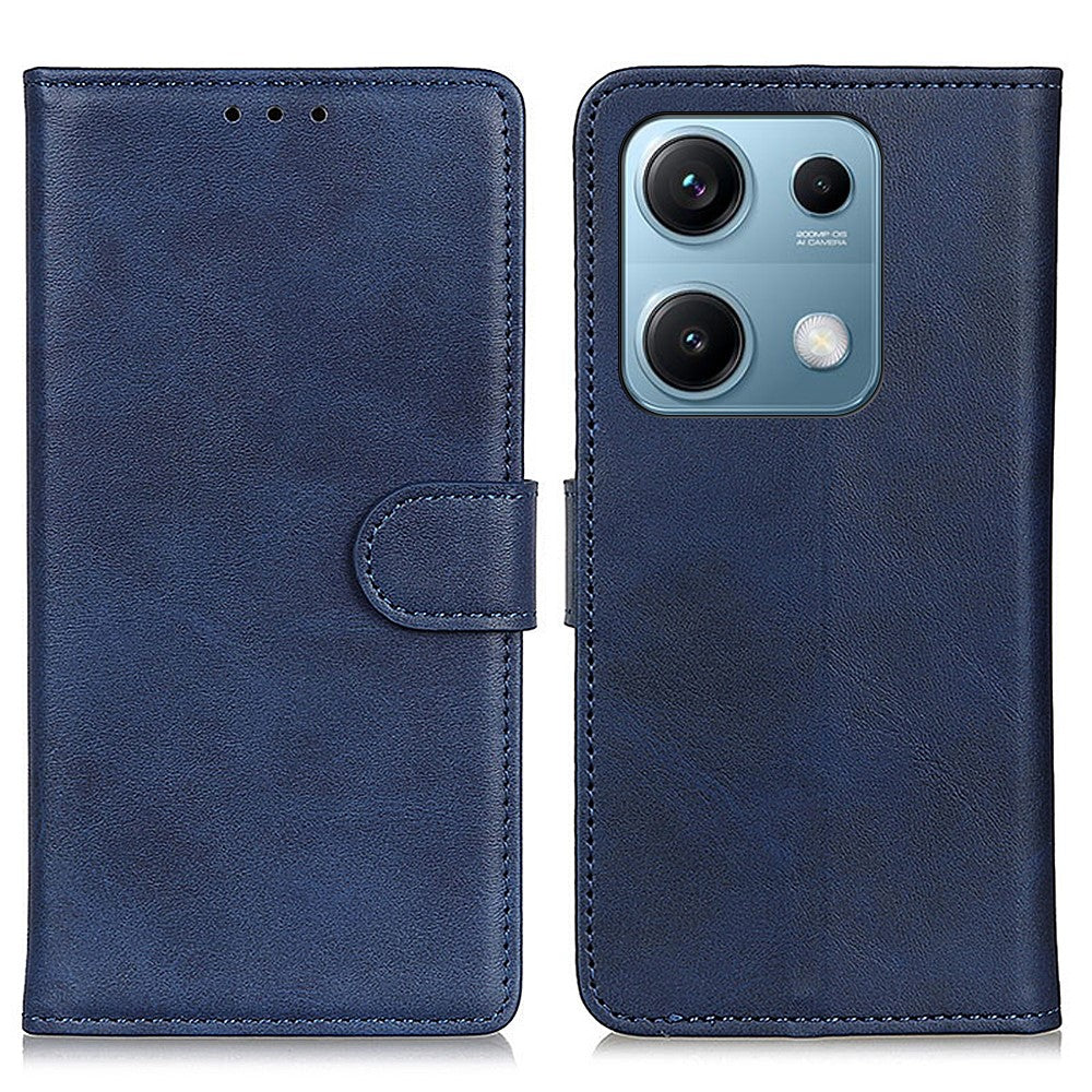 For Xiaomi Redmi Note 14S 4G Case Cowhide Texture Leather Wallet Stand Phone Cover