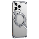 For iPhone 13 Pro Max Magnetic Case with Kickstand Four Corner Airbag Heat Dissipation Metal Phone Cover