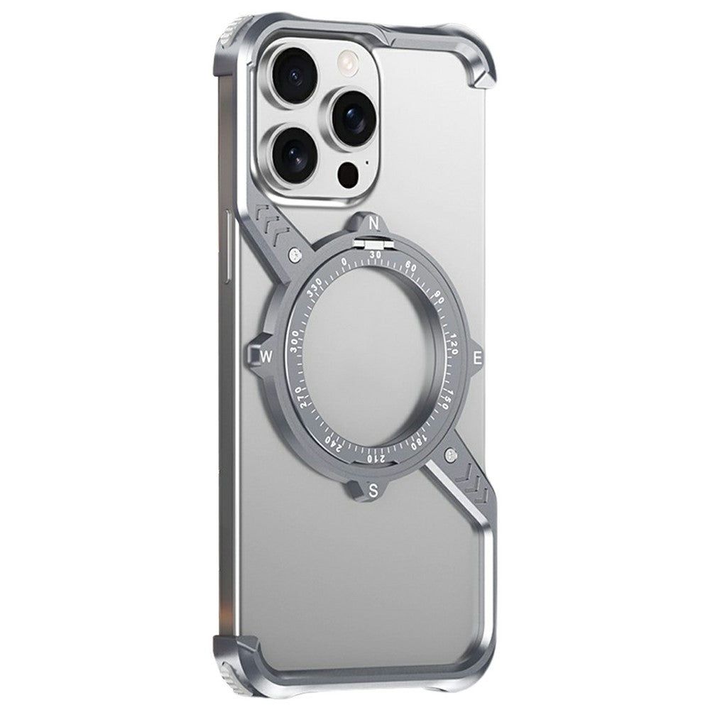 For iPhone 13 Pro Max Magnetic Case with Kickstand Four Corner Airbag Heat Dissipation Metal Phone Cover