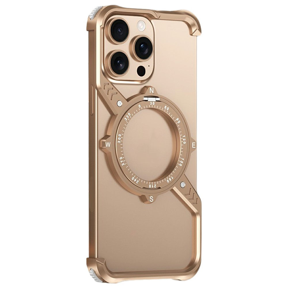 Til iPhone 13 Pro Magnetisk Cover med Støtteben Fire Hjørne-Airbag Varmeafledning Metal Telefoncover