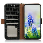 For Xiaomi Redmi Note 14S 4G Case Crocodile Texture Genuine Cow Leather Phone Wallet Cover