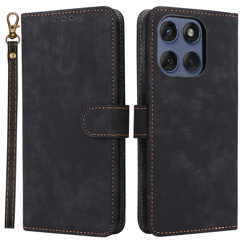 For Motorola Edge 60 5G / 60 Fusion 5G / Edge 60s 5G Case Wallet RFID Blocking PU Leather Cover Stand with Strap