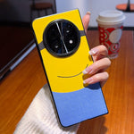 For Oppo Find N5 5G Case Big Eye Yellow Creative Design Leather + PC Phone Cover