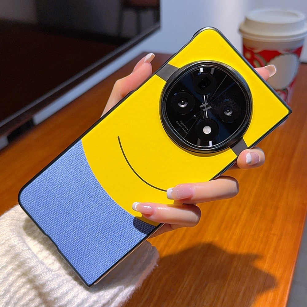 For Oppo Find N5 5G Case Big Eye Yellow Creative Design Leather + PC Phone Cover