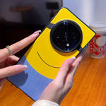 For Oppo Find N5 5G Case Big Eye Yellow Creative Design Leather + PC Phone Cover