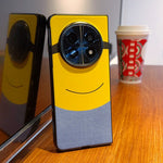For Oppo Find N5 5G Case Big Eye Yellow Creative Design Leather + PC Phone Cover