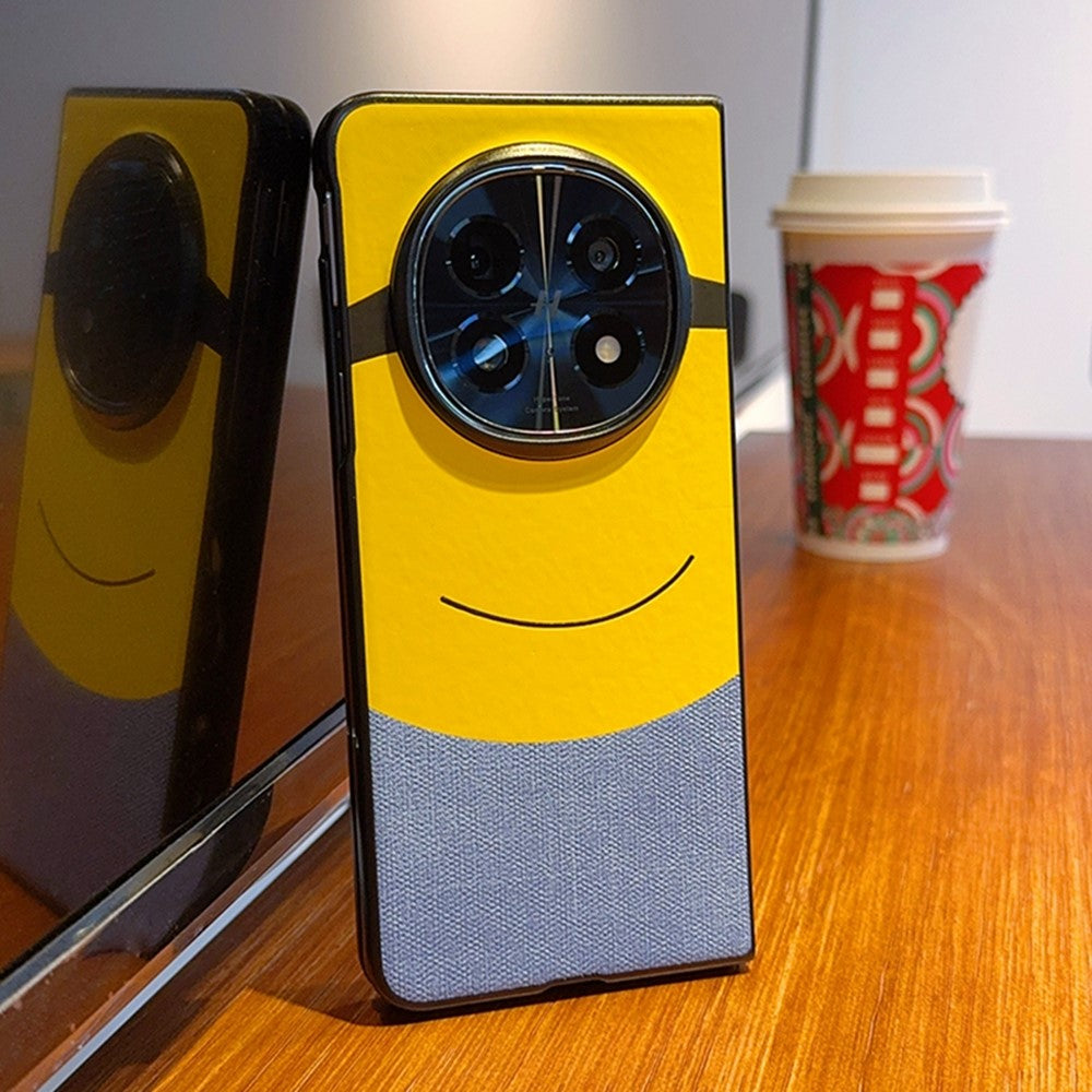 For Oppo Find N5 5G Case Big Eye Yellow Creative Design Leather + PC Phone Cover