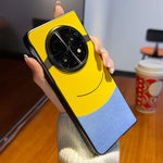 For Oppo Find N5 5G Case Big Eye Yellow Creative Design Leather + PC Phone Cover