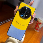 For Oppo Find N5 5G Case Big Eye Yellow Creative Design Leather + PC Phone Cover