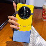For Oppo Find N5 5G Case Big Eye Yellow Creative Design Leather + PC Phone Cover
