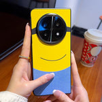 For Oppo Find N5 5G Case Big Eye Yellow Creative Design Leather + PC Phone Cover