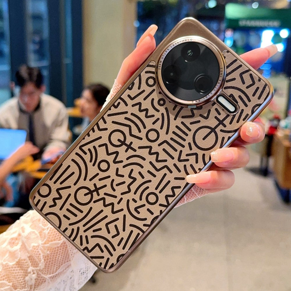 For Xiaomi Redmi K80 5G / Poco F7 Pro 5G Case Creative Doodle Leather Electroplated Phone Back Cover