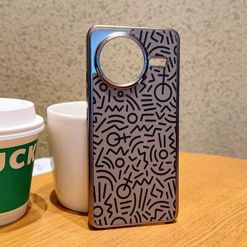 For Xiaomi Redmi K80 5G / Poco F7 Pro 5G Case Creative Doodle Leather Electroplated Phone Back Cover
