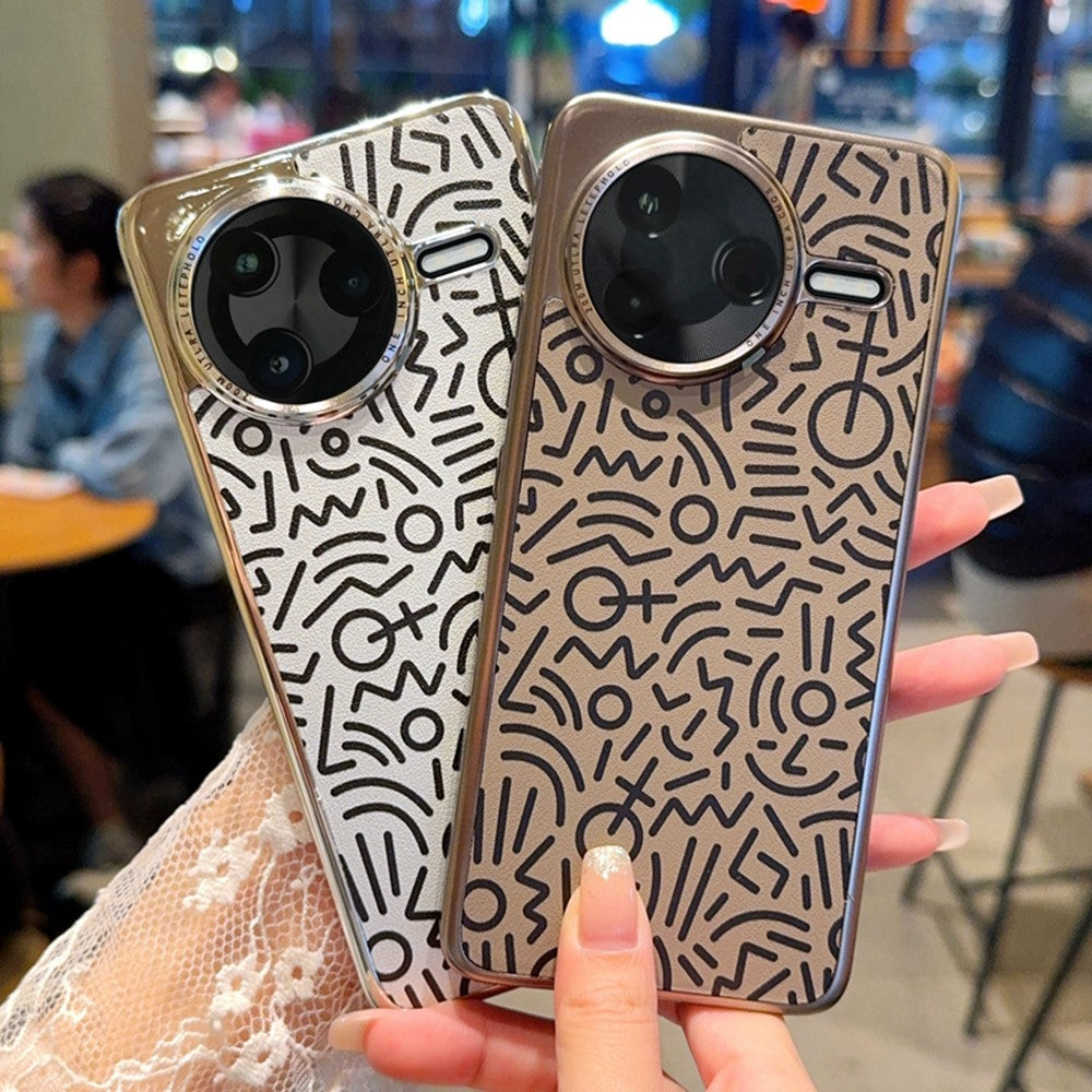 For Xiaomi Redmi K80 5G / Poco F7 Pro 5G Case Creative Doodle Leather Electroplated Phone Back Cover