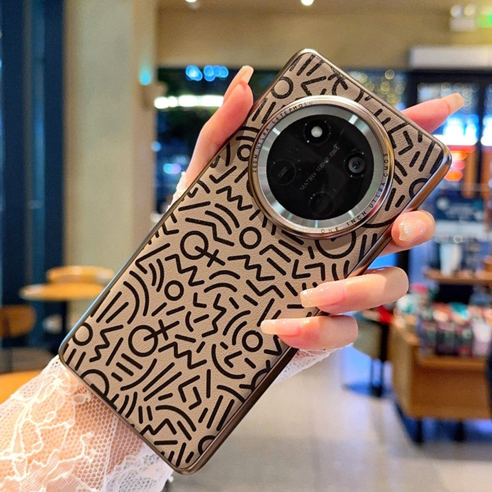 For Honor Magic7 Lite 5G / X9c 5G / X60 Pro 5G Case Creative Doodle Leather Electroplated Phone Back Cover