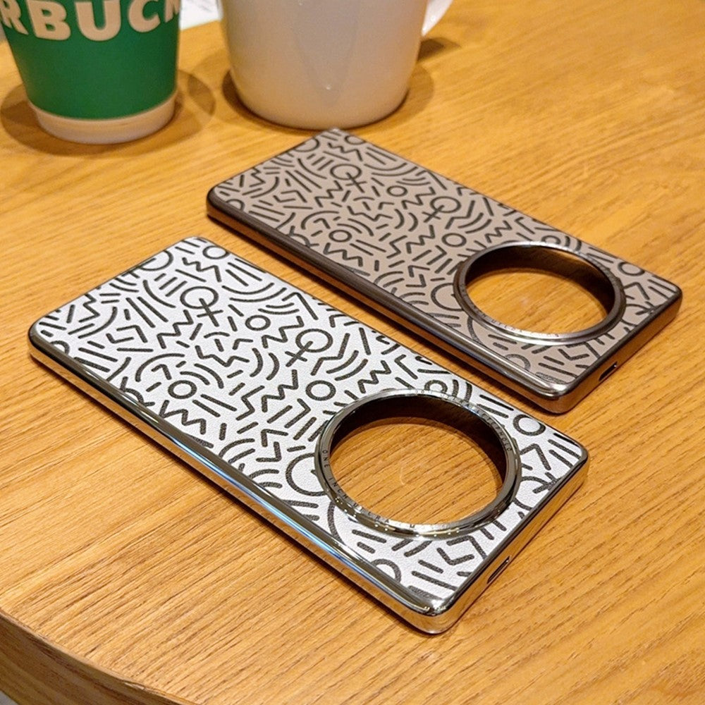 For Honor Magic7 Lite 5G / X9c 5G / X60 Pro 5G Case Creative Doodle Leather Electroplated Phone Back Cover