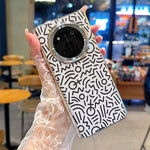 For Honor Magic7 Lite 5G / X9c 5G / X60 Pro 5G Case Creative Doodle Leather Electroplated Phone Back Cover