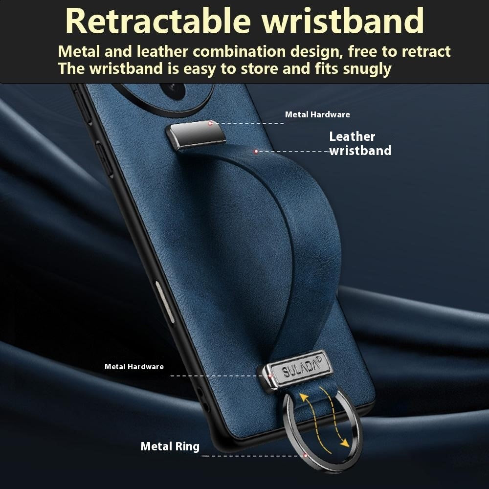SULADA Fashion Series för Oppo Find X8s 5G-skal med armband, stativ, läderbaksida, mobilskal