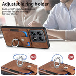 For Xiaomi 14T Phone Case Leather Back Cover with Card Slots Kickstand