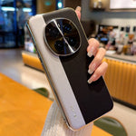 For Honor Magic7 Pro 5G Case Splicing PU Leather + TPU Electroplated Phone Cover